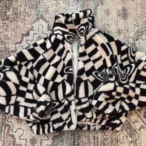 Urban Outfitters Black and White Sherpa Jacket